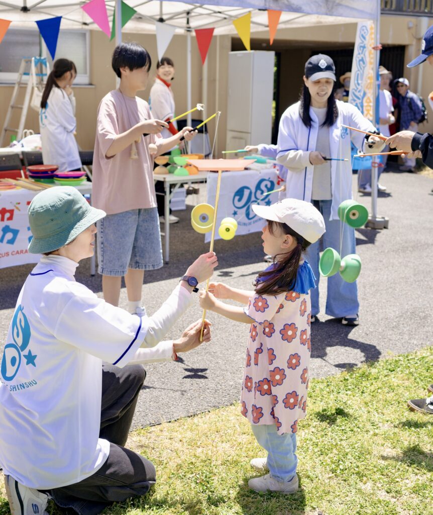 国営アルプスあづみの公園でのジャグリングレクチャー